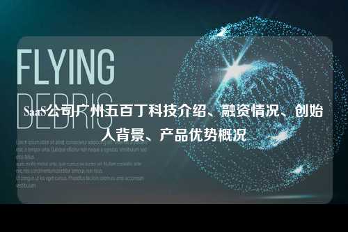 SaaS公司广州五百丁科技介绍、融资情况、创始人背景、产品优势概况