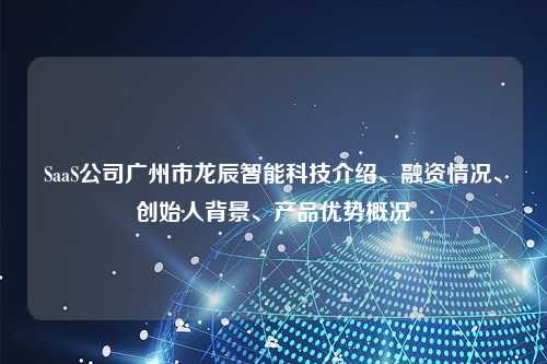 SaaS公司广州市龙辰智能科技介绍、融资情况、创始人背景、产品优势概况