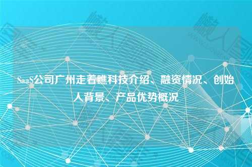 SaaS公司广州走着瞧科技介绍、融资情况、创始人背景、产品优势概况