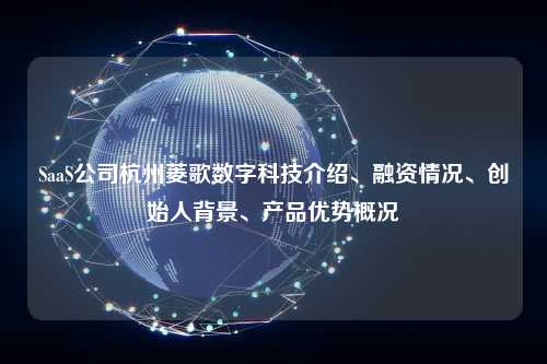 SaaS公司杭州菱歌数字科技介绍、融资情况、创始人背景、产品优势概况