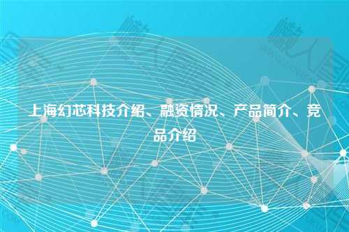 上海幻芯科技介绍、融资情况、产品简介、竞品介绍